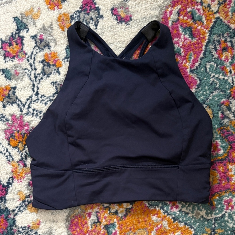 lululemon athletica Deep Navy High-Neck Sports Bra
